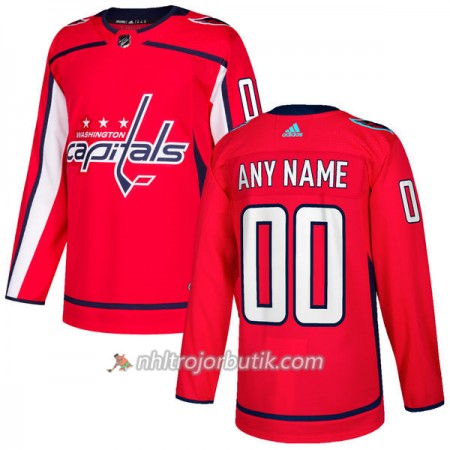 Män Ishockey Washington Capitals Tröja med eget tryck Adidas 2017-2018 Röd Authentic